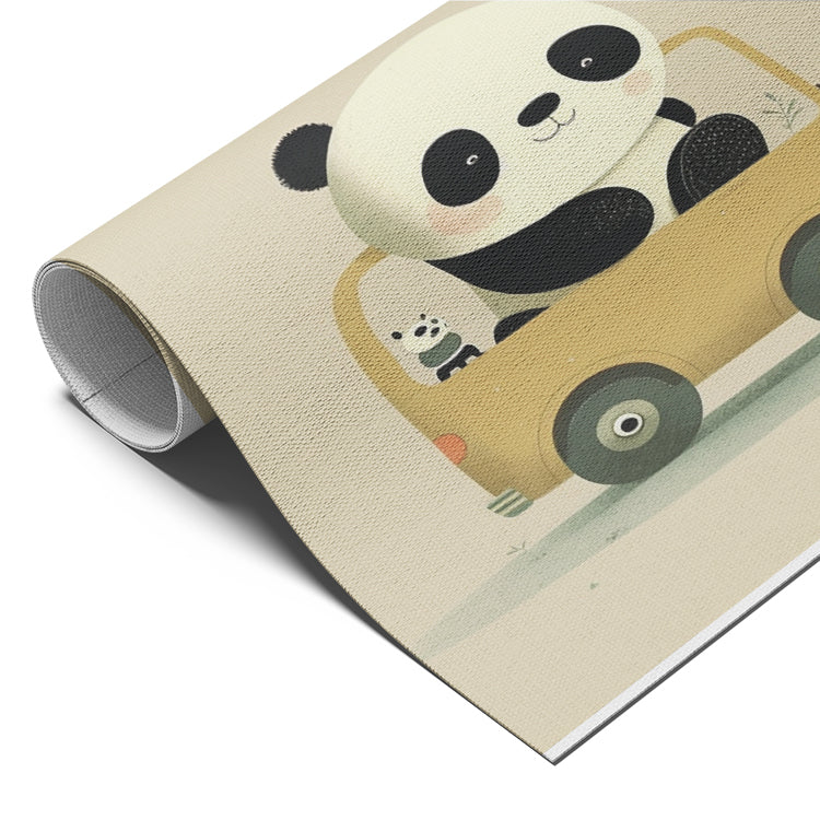 Panda on Wheels Nursery Print