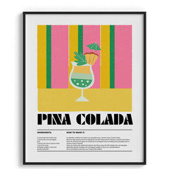 Pina Colada Beach Vibe Canvas Wall Paintings