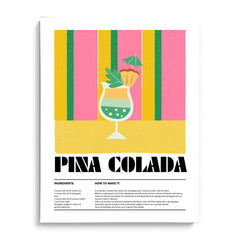 Pina Colada Beach Vibe Canvas Wall Paintings