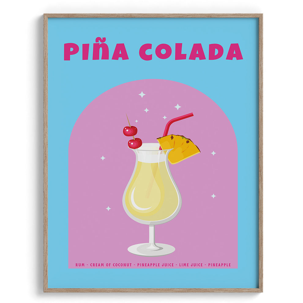 Piña Colada Bliss Wall Painting For Kitchen
