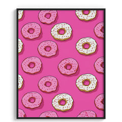 Pink Donut Pattern Pop Art