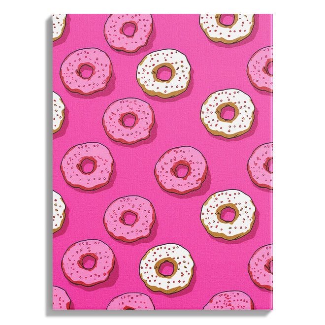 Pink Donut Pattern Pop Art