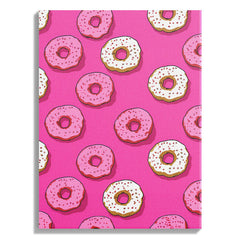 Pink Donut Pattern Pop Art
