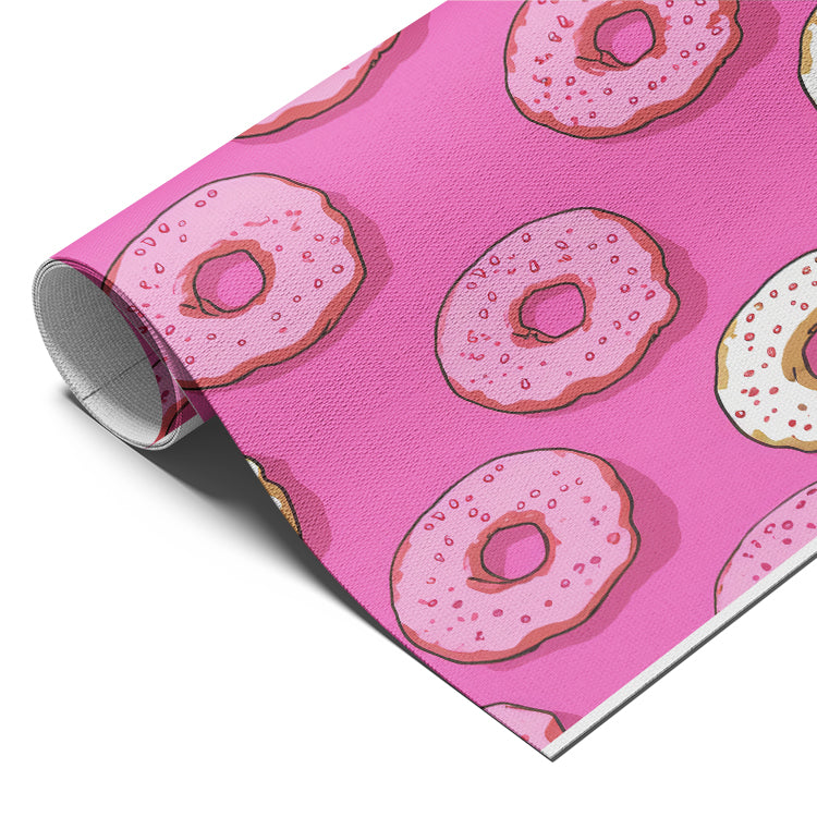 Pink Donut Pattern Pop Art