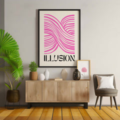Pink Illusion Abstract Lines