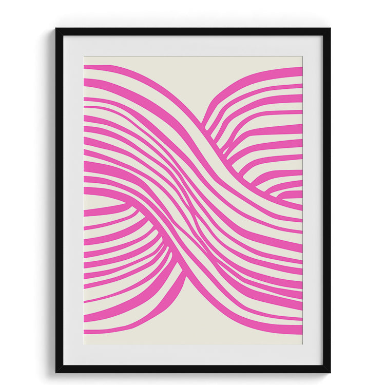 Pink Illusion Wavy Abstract Lines