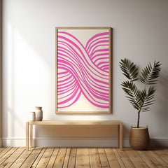 Pink Illusion Wavy Abstract Lines