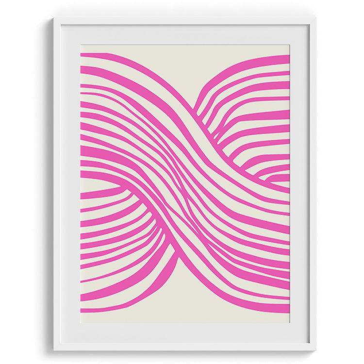 Pink Illusion Wavy Abstract Lines