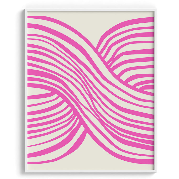 Pink Illusion Wavy Abstract Lines