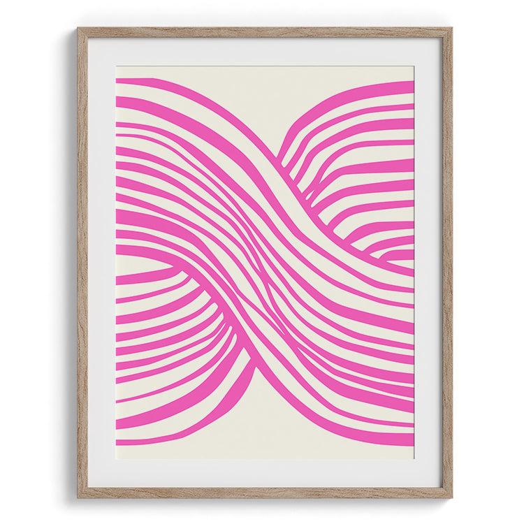 Pink Illusion Wavy Abstract Lines