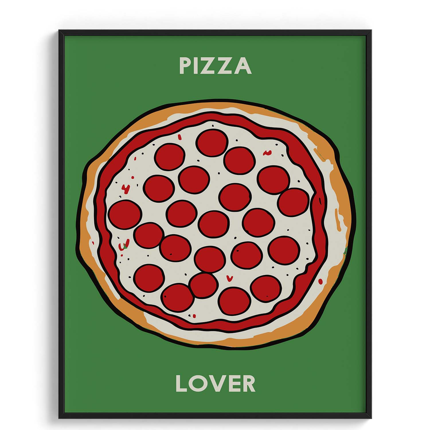 Pizza Lover Wall Painting For Cafe
