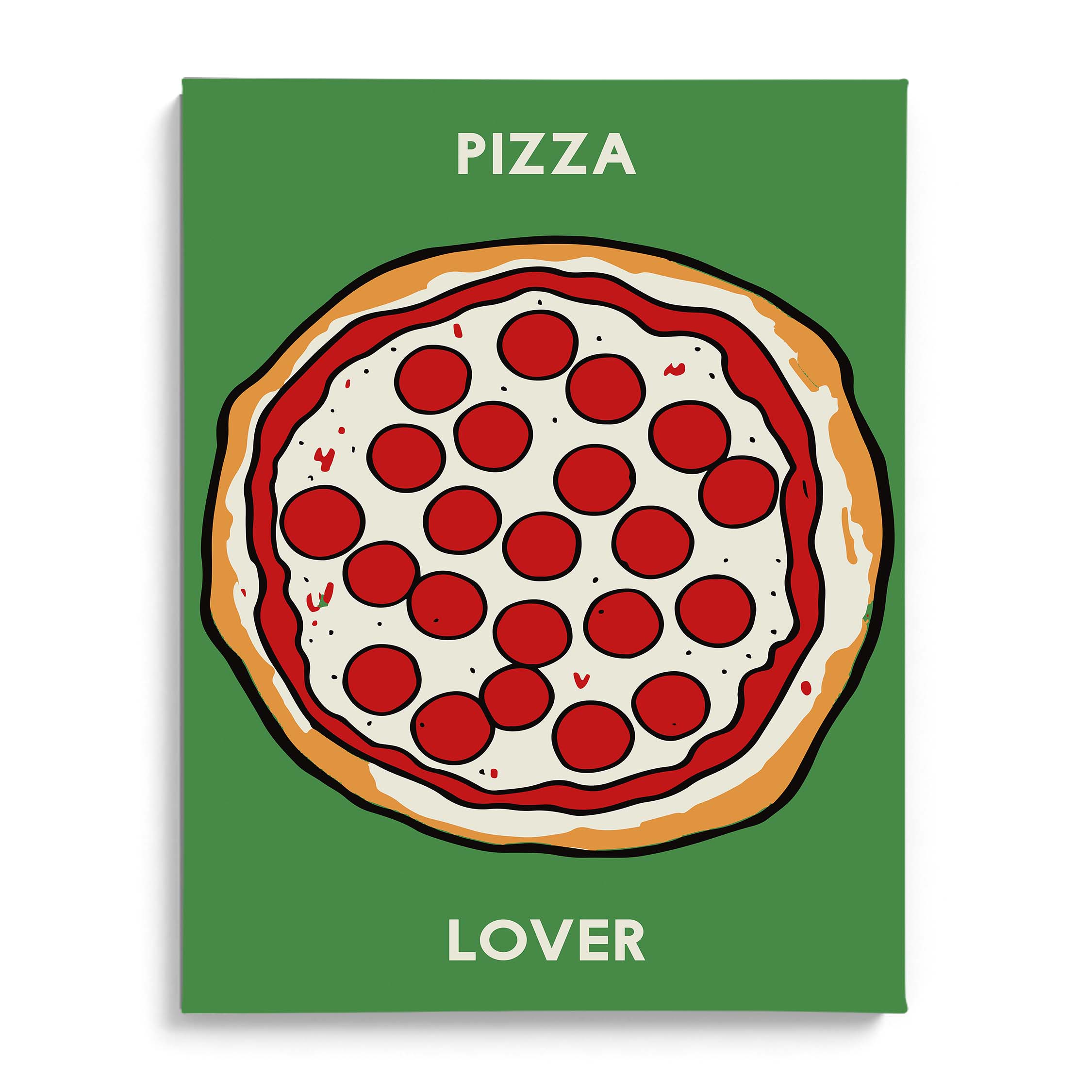 Pizza Lover Wall Painting For Cafe