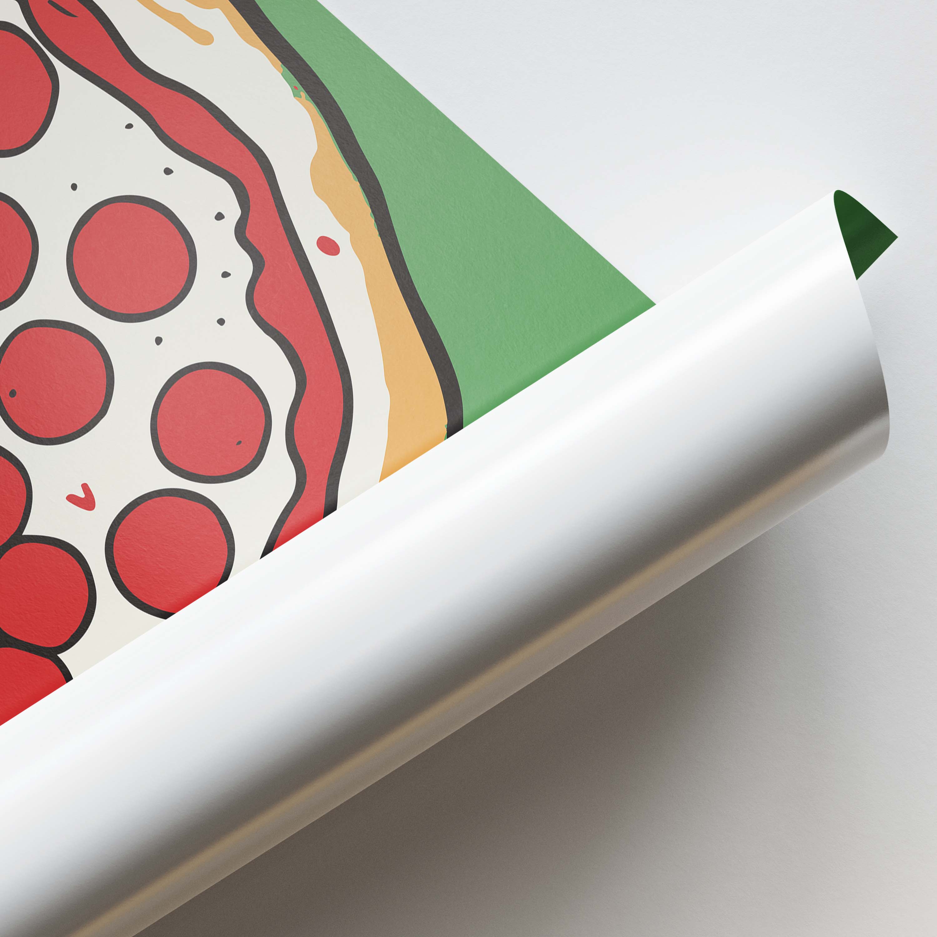 Pizza Lover Wall Painting For Cafe