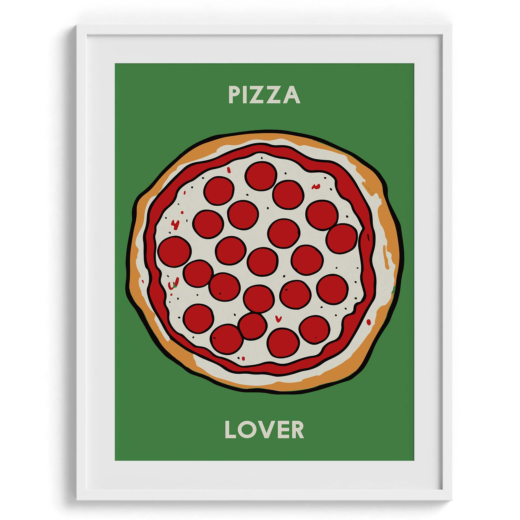 Pizza Lover Wall Painting For Cafe