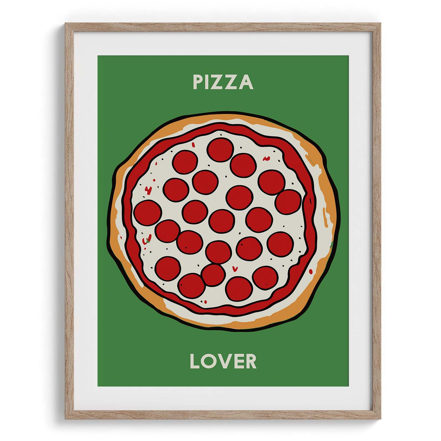 Pizza Lover Wall Painting For Cafe