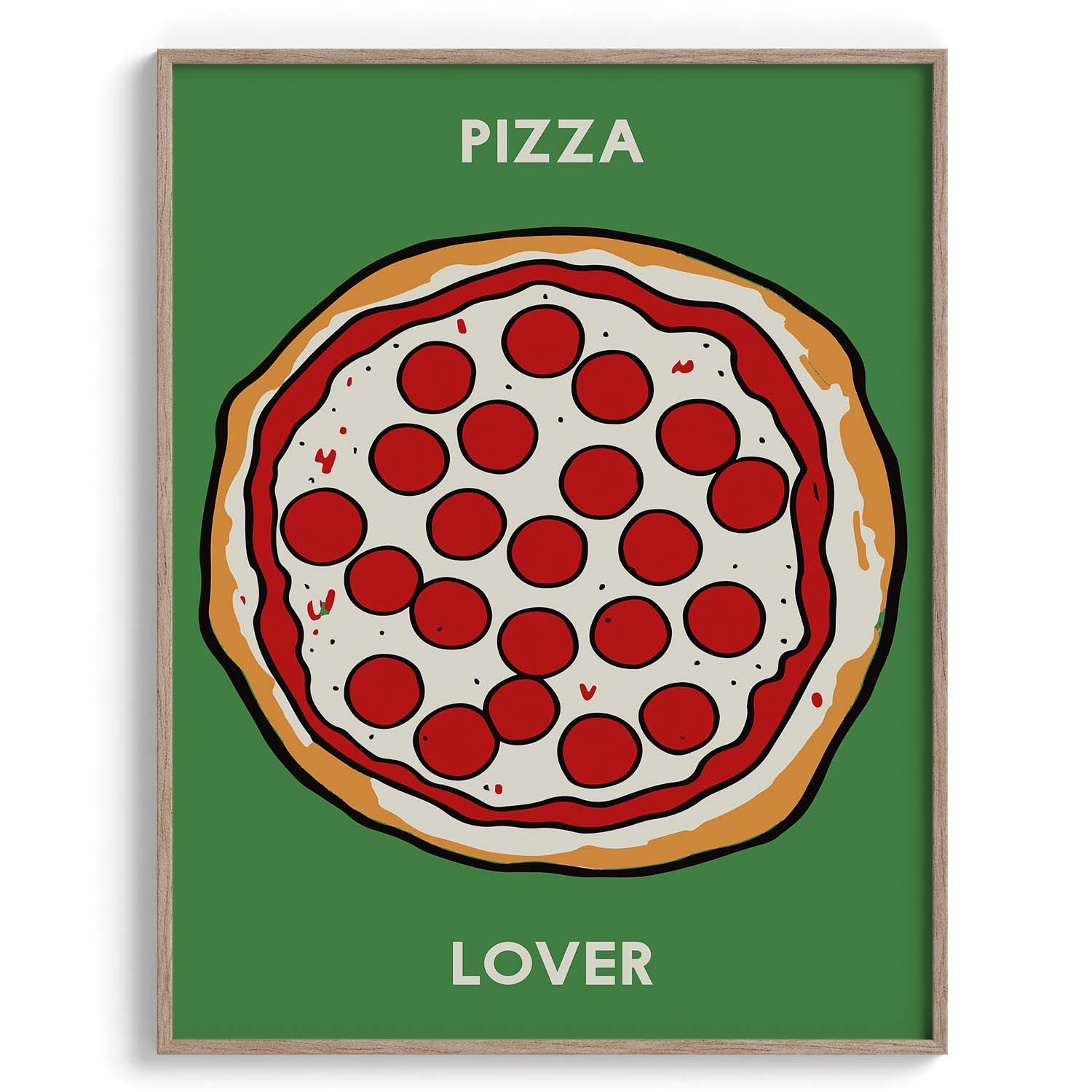 Pizza Lover Wall Painting For Cafe