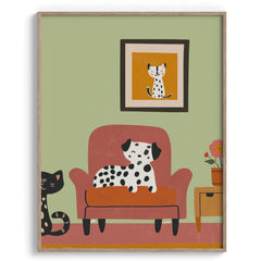 Playful Dalmatians Living Room Print