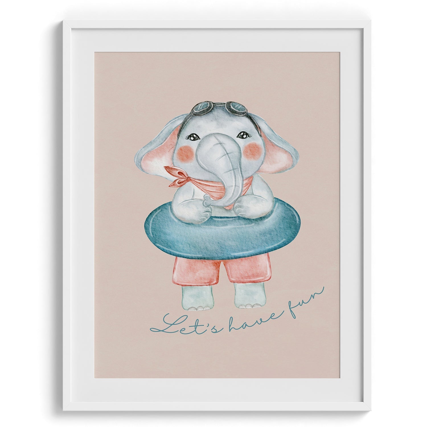 Playful Elephant “Let’s Have Fun” Poster