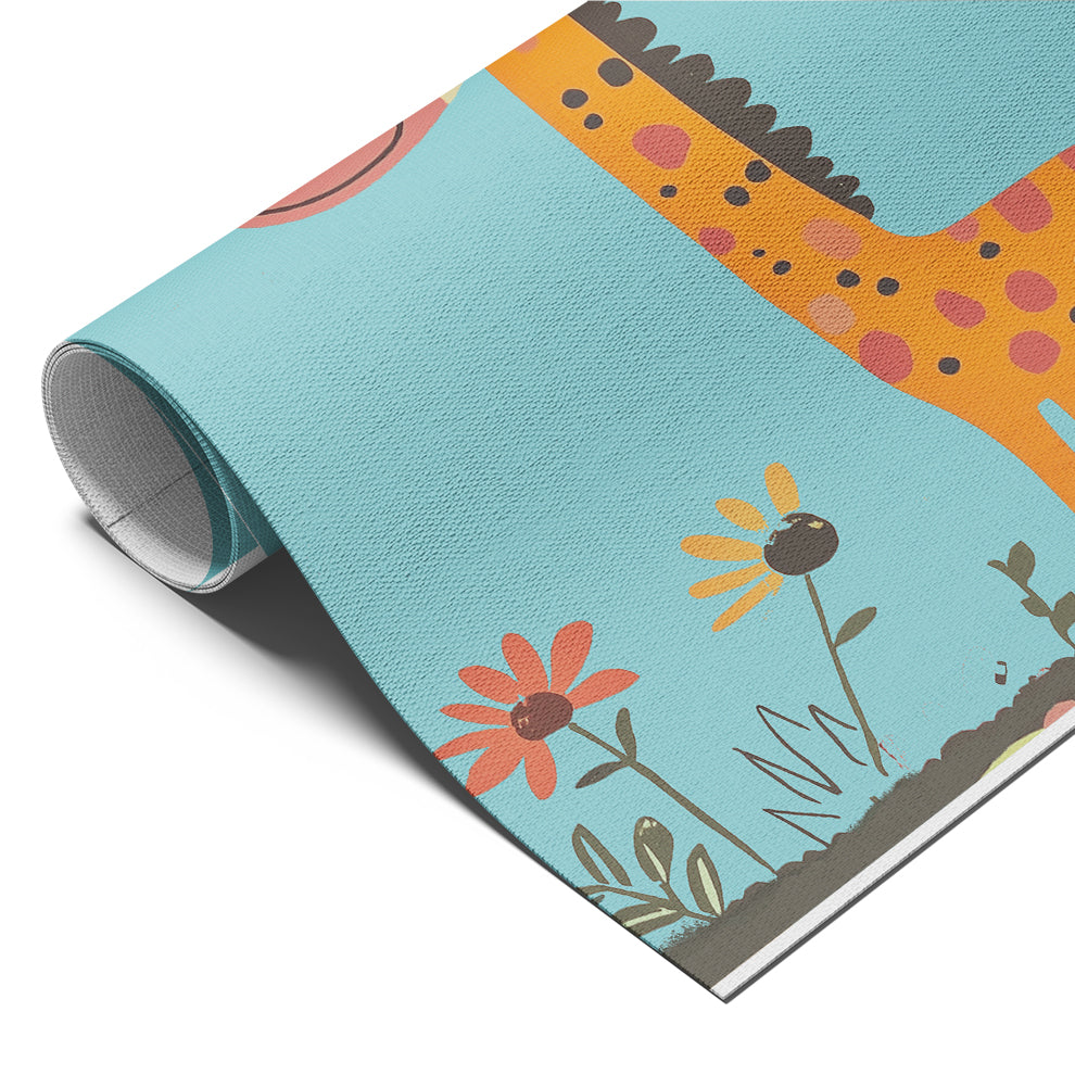 Playful Giraffe in the Garden Poster
