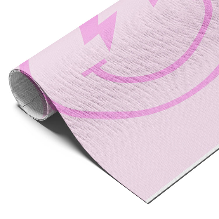 Playful Pink Smiley Face Illustration