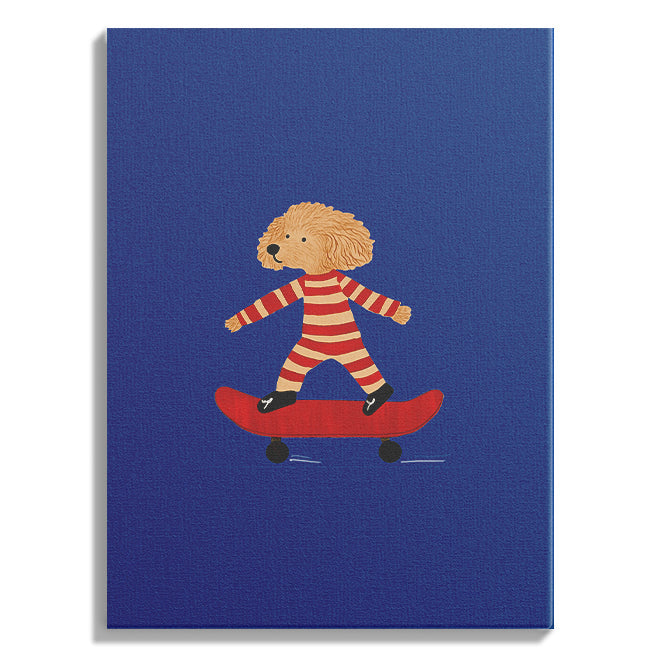 Poodle on Skateboard Wall Art