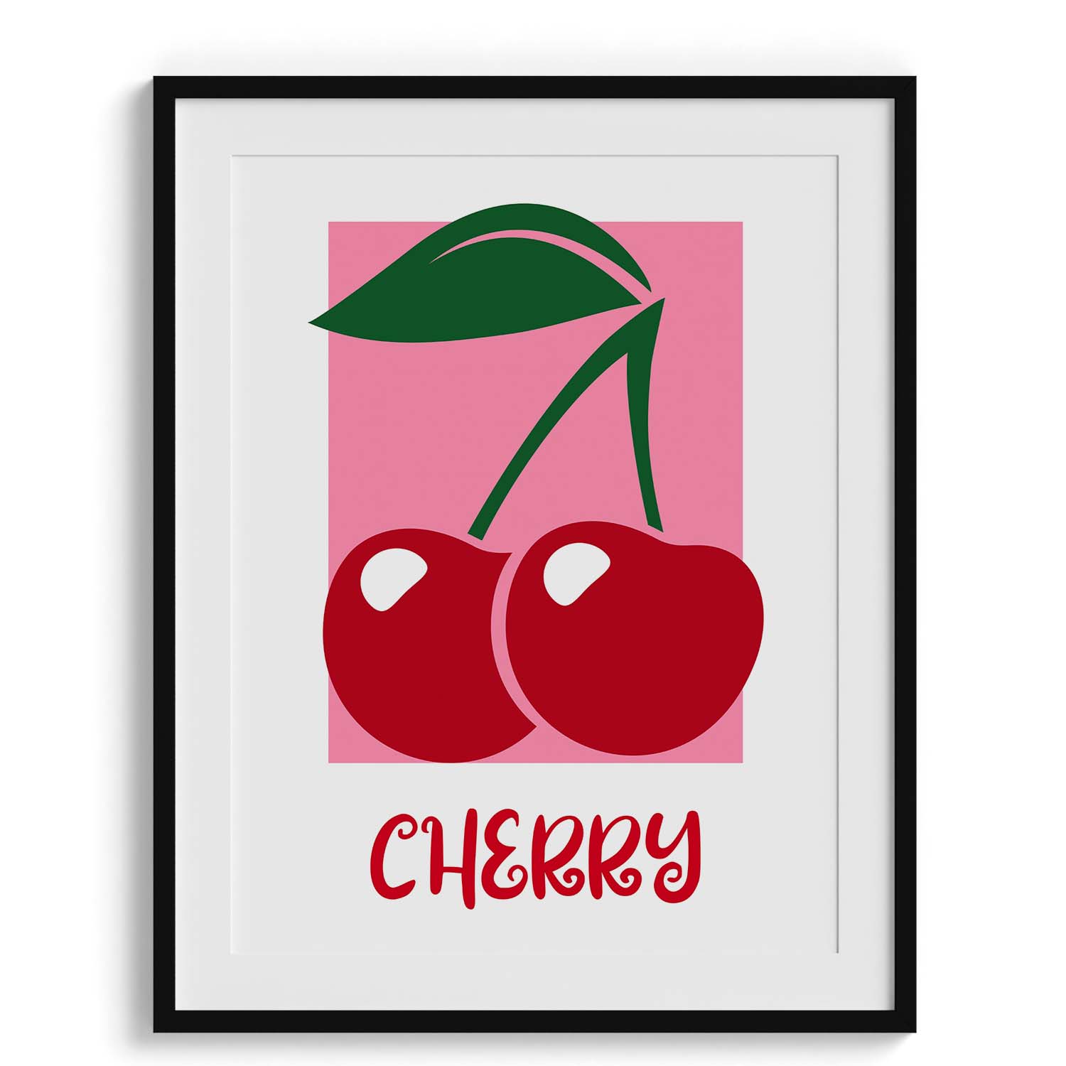 Pop Cherry Retro Fruit Poster