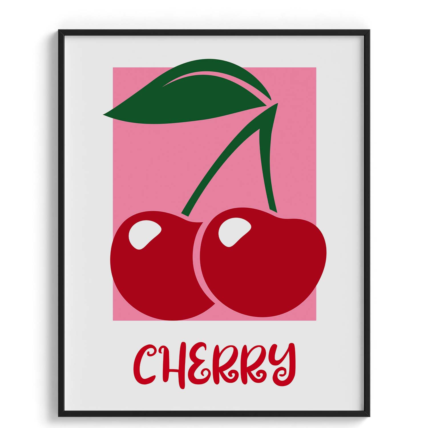Pop Cherry Retro Fruit Poster