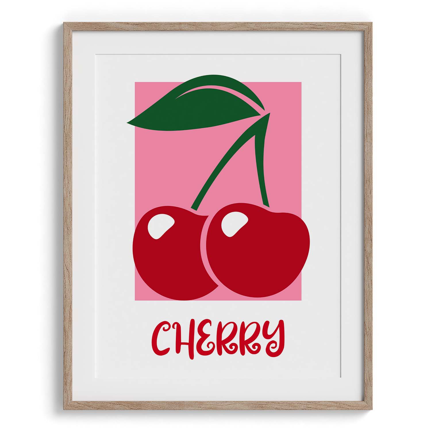 Pop Cherry Retro Fruit Poster