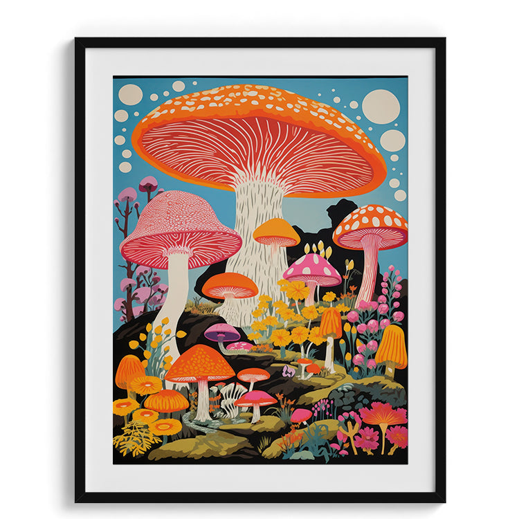 Psychedelic Fantasy Mushroom Garden