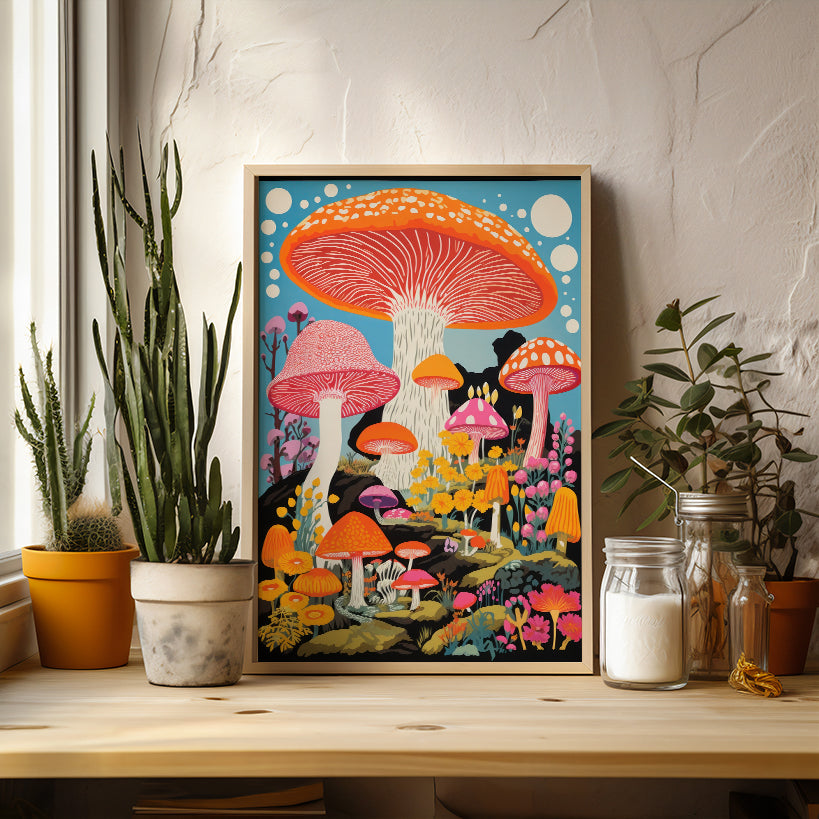 Psychedelic Fantasy Mushroom Garden