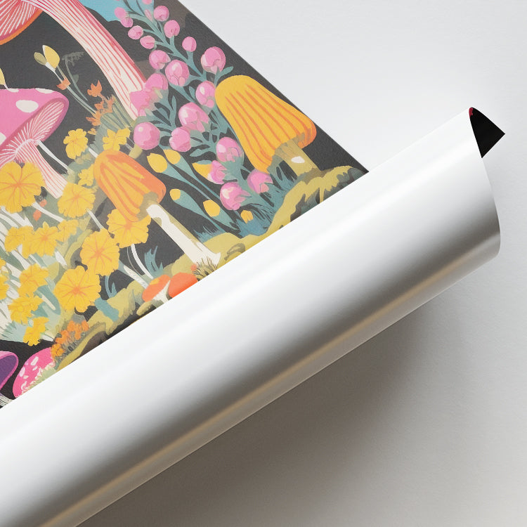 Psychedelic Fantasy Mushroom Garden