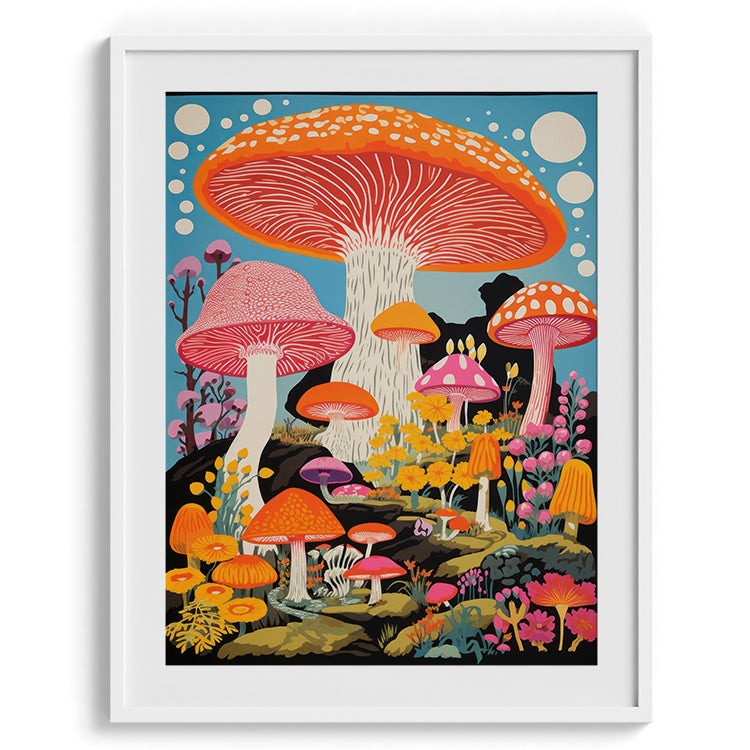 Psychedelic Fantasy Mushroom Garden