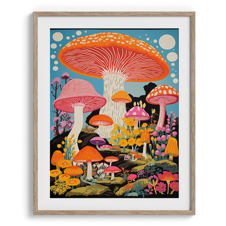 Psychedelic Fantasy Mushroom Garden