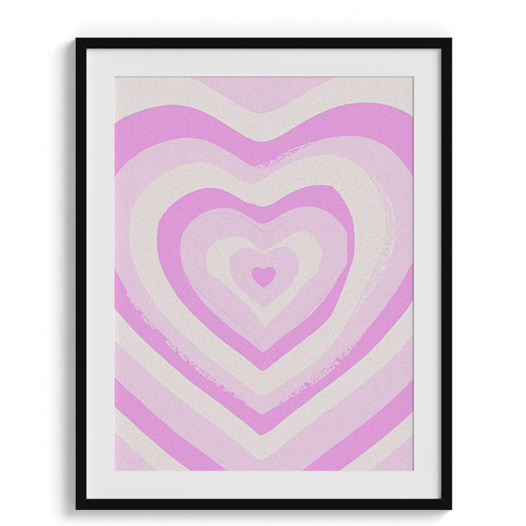 Radiating Heart Retro Pop Poster