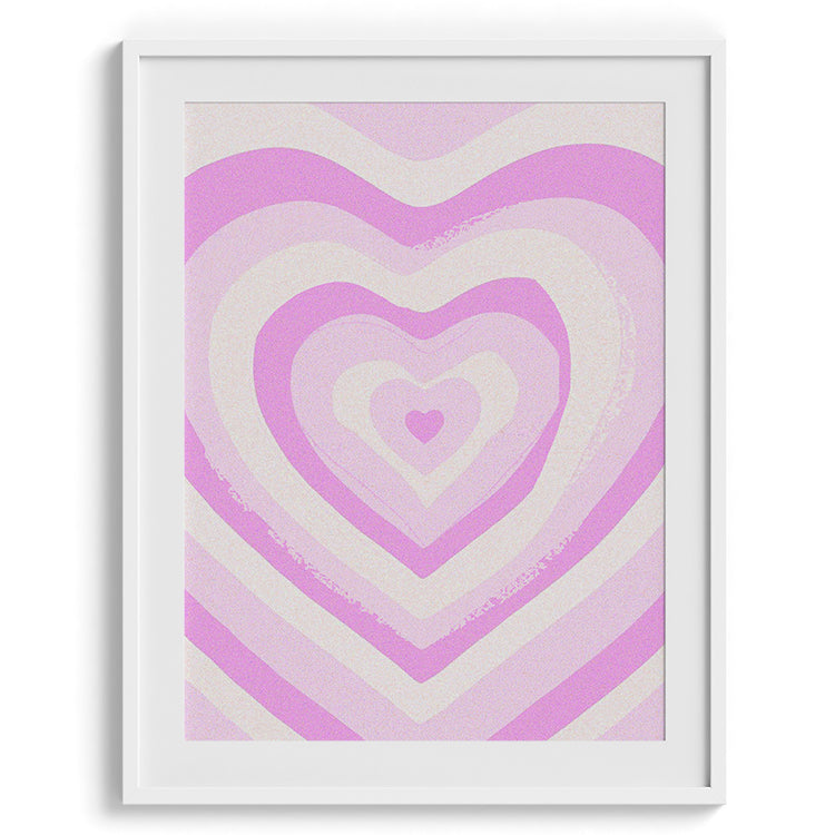 Radiating Heart Retro Pop Poster
