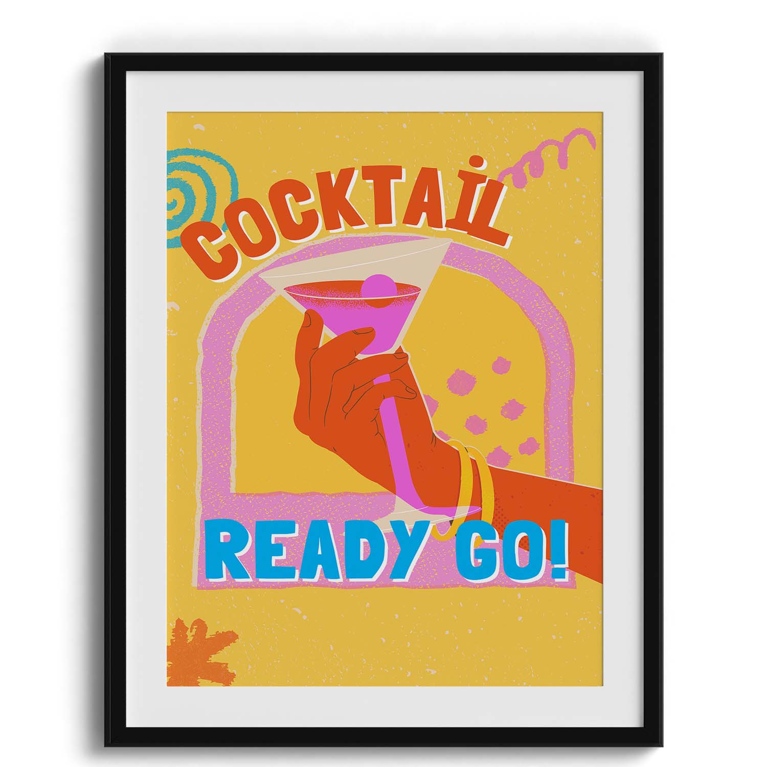 Ready Go Cocktail Martini Modern Wall Art