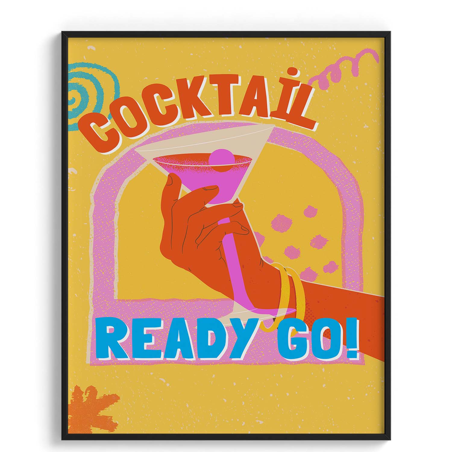 Ready Go Cocktail Martini Modern Wall Art