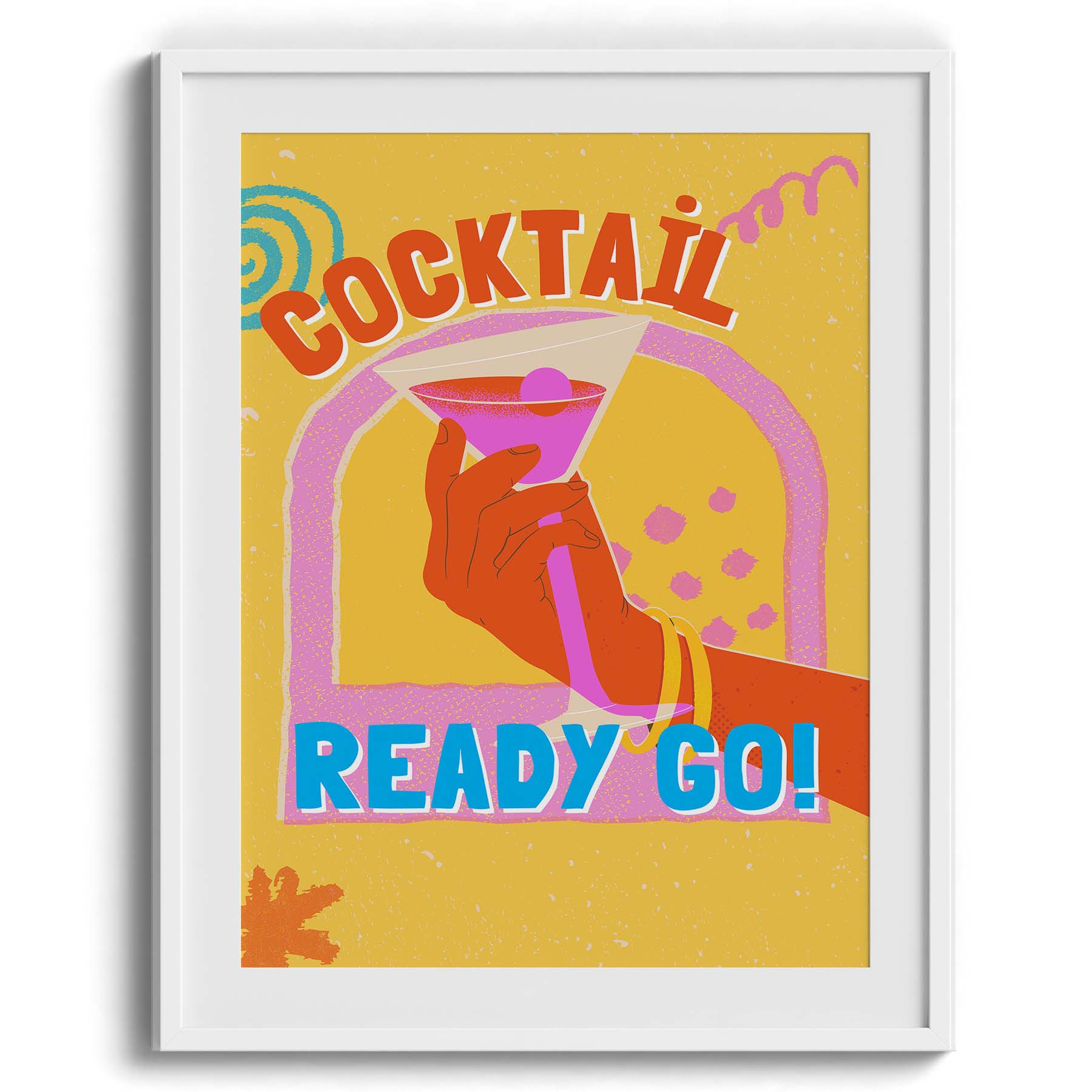 Ready Go Cocktail Martini Modern Wall Art