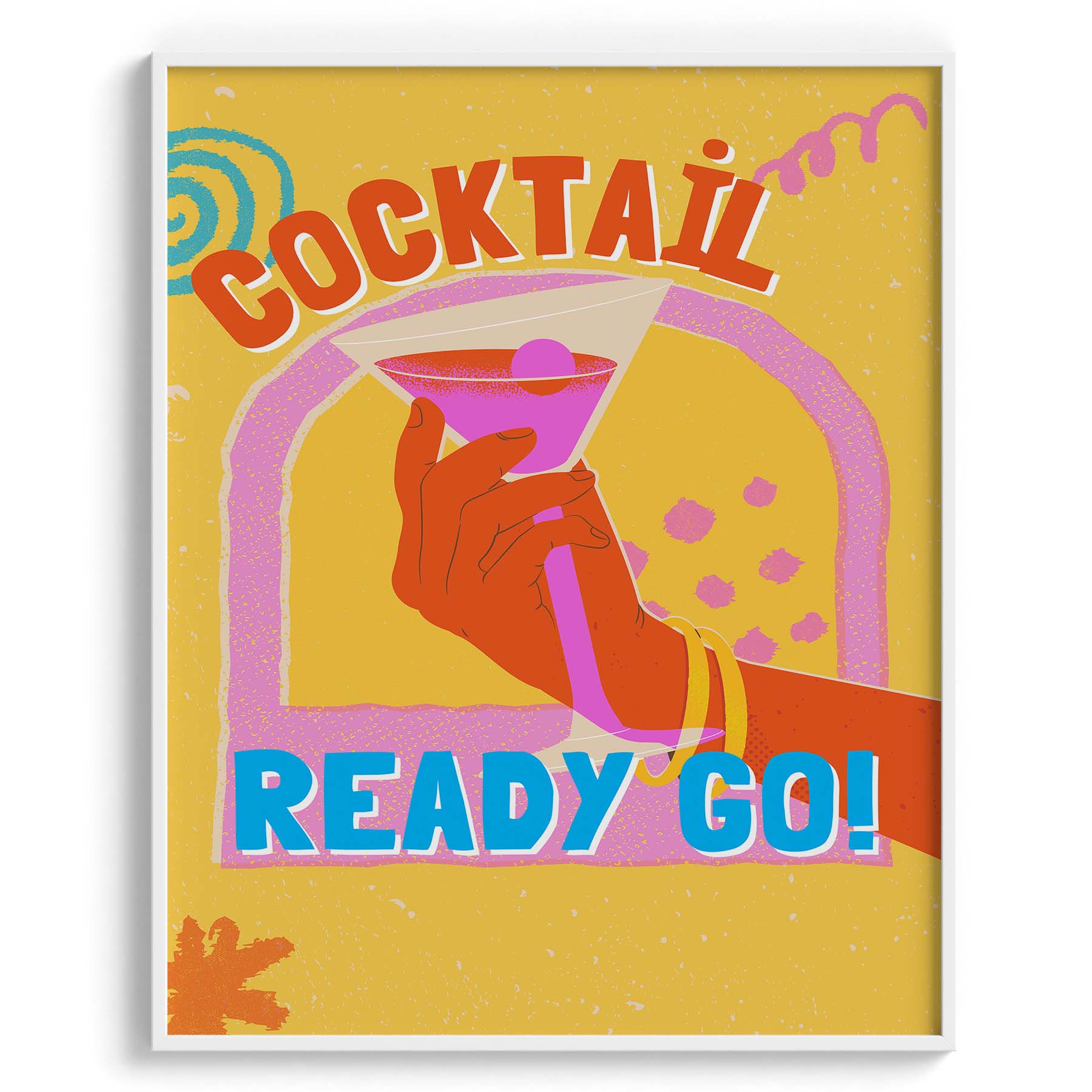 Ready Go Cocktail Martini Modern Wall Art