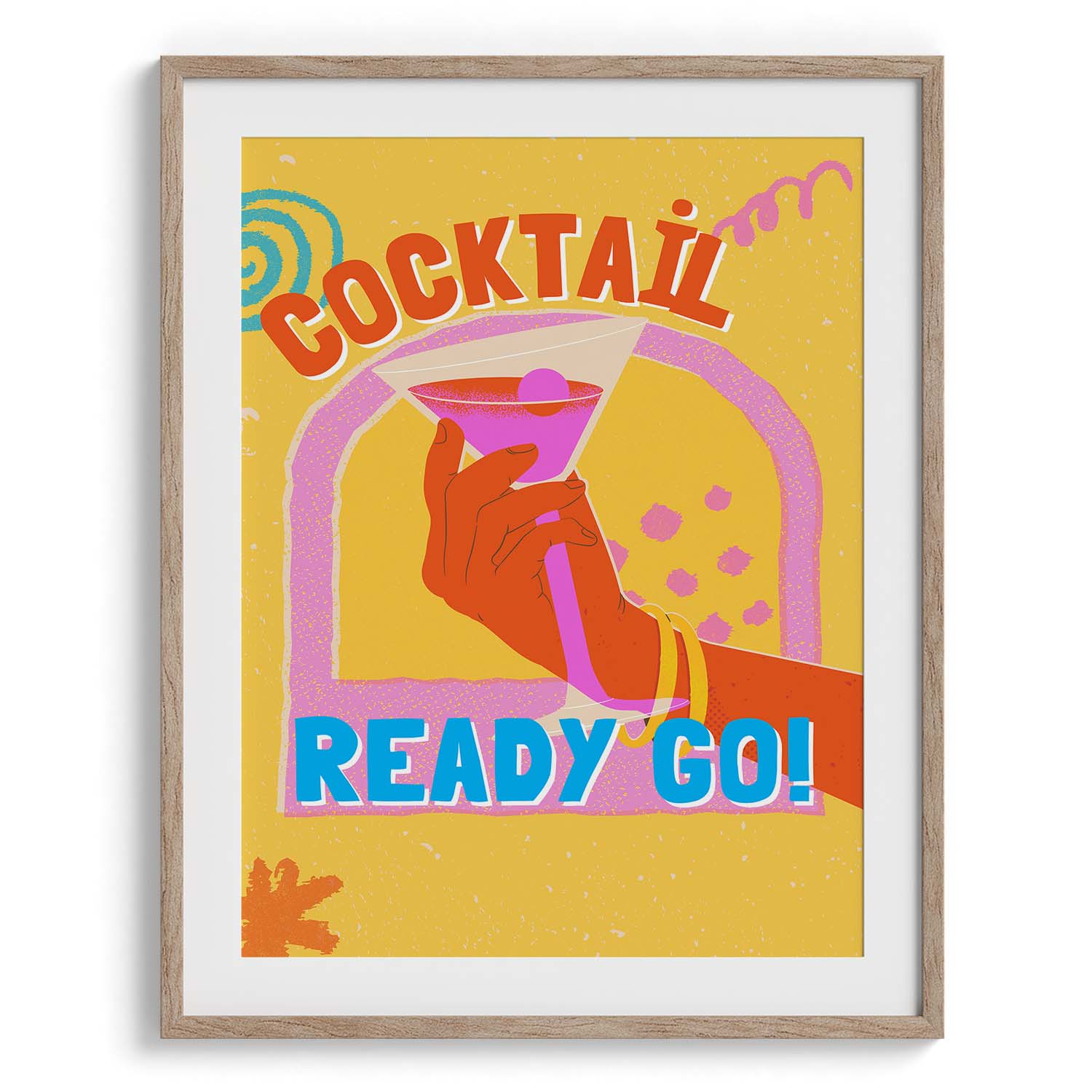 Ready Go Cocktail Martini Modern Wall Art