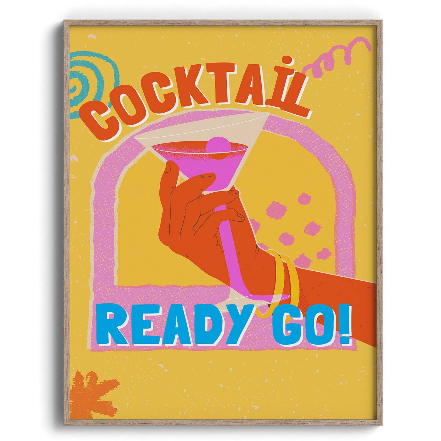 Ready Go Cocktail Martini Modern Wall Art