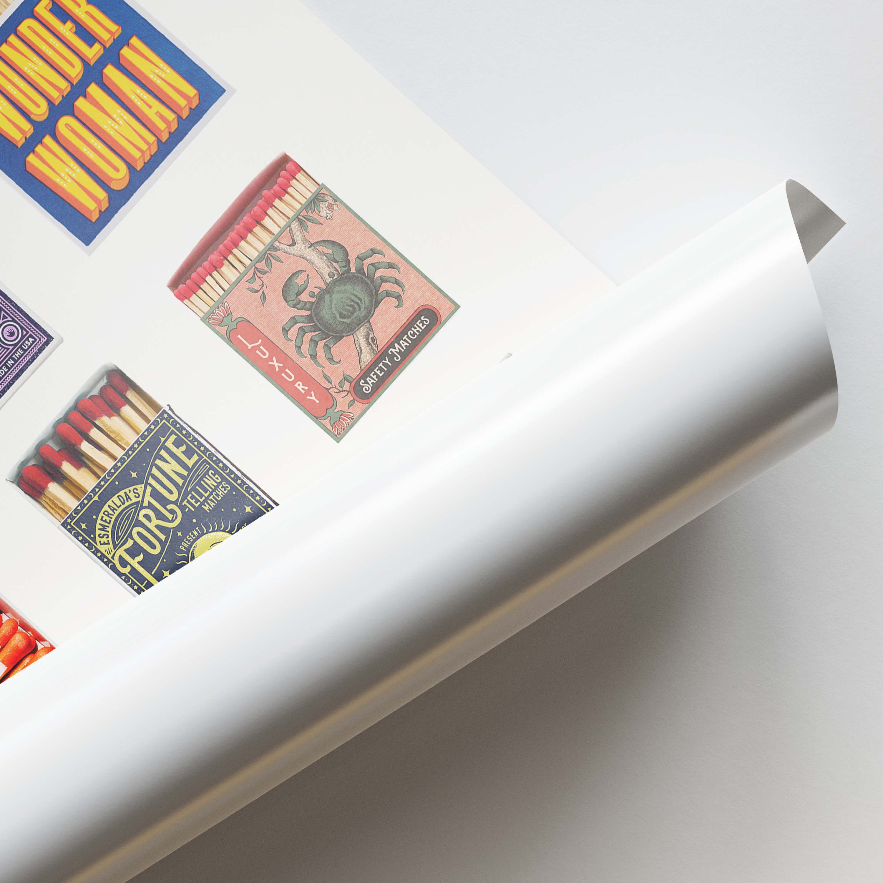 Retro Matchbox Collage Wall Art