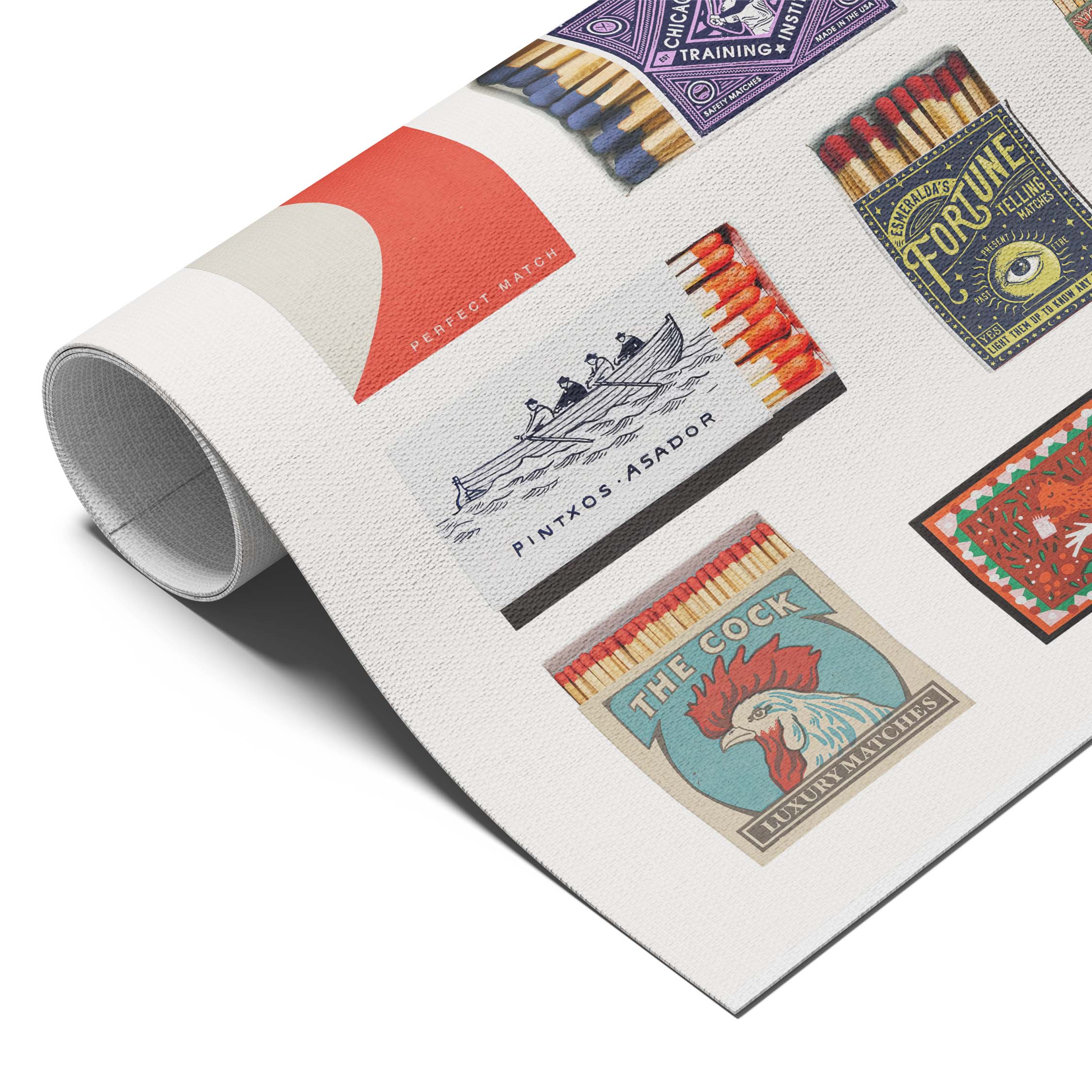 Retro Matchbox Collage Wall Art