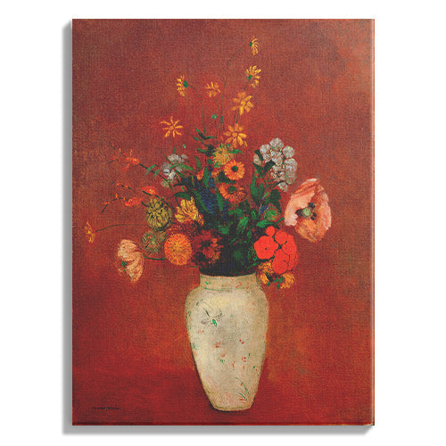 Rustic Vase of Red Florals
