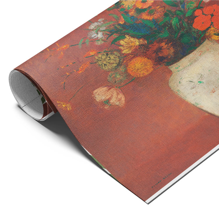 Rustic Vase of Red Florals