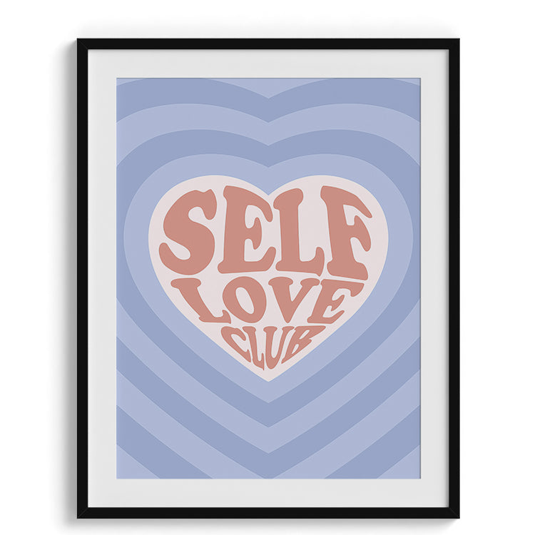 Self Love Club Heart Retro Print