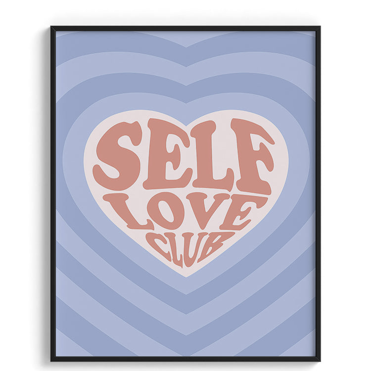 Self Love Club Heart Retro Print