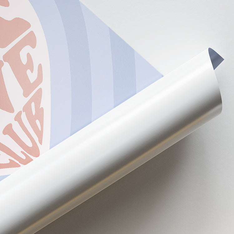 Self Love Club Heart Retro Print