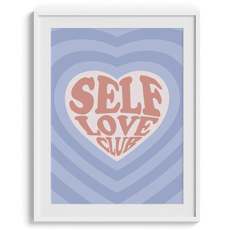 Self Love Club Heart Retro Print