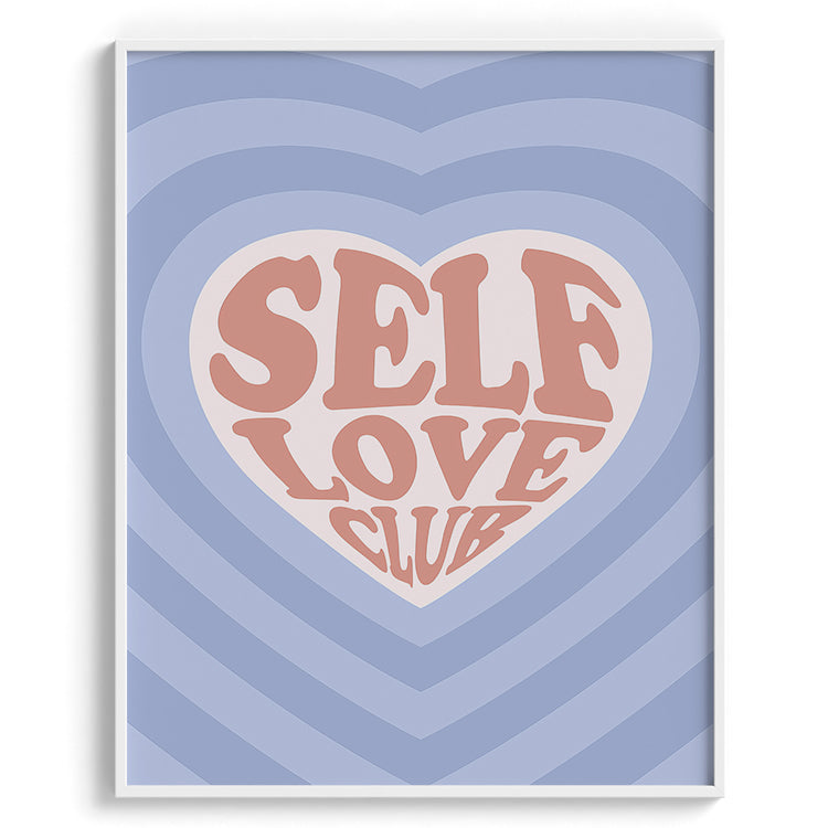Self Love Club Heart Retro Print